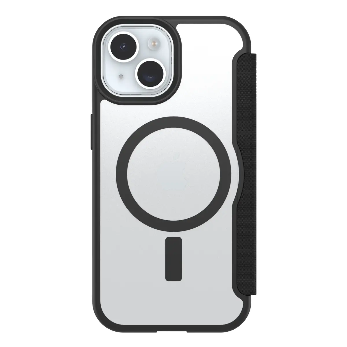 React Folio Series Flip-Hülle  für Apple iPhone 13 14 15 kompatibel mit MagSafe Black Crystal