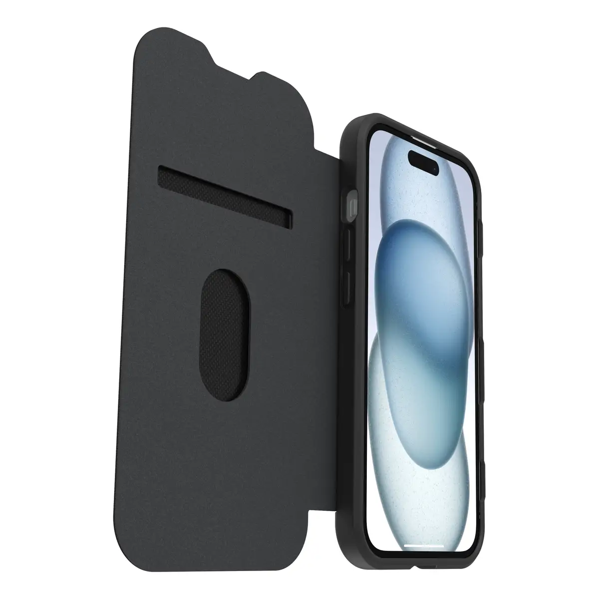 React Folio Series Flip-Hülle  für Apple iPhone 13 14 15 kompatibel mit MagSafe Black Crystal