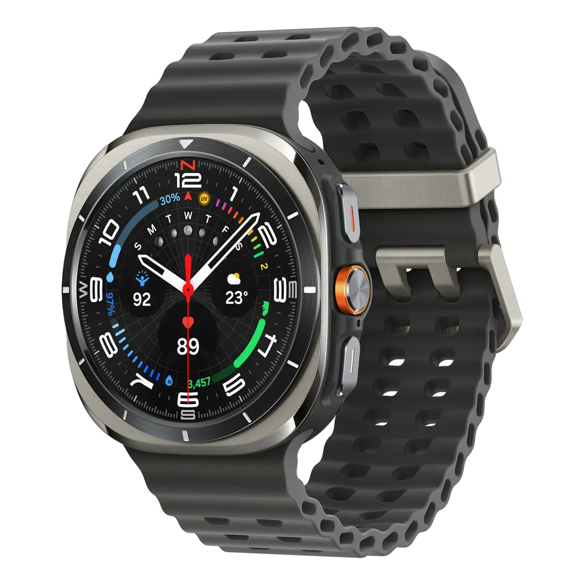 Galaxy Watch Ultra Titan 3,8cm (1,5") 47mm Marineband WLAN 4G LTE Titansilber/Dunkelgrau