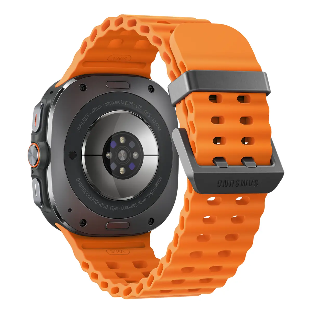 Galaxy Watch Ultra Titan 3,8cm (1,5") 47mm Marineband WLAN 4G LTE Titanweiß/Orange