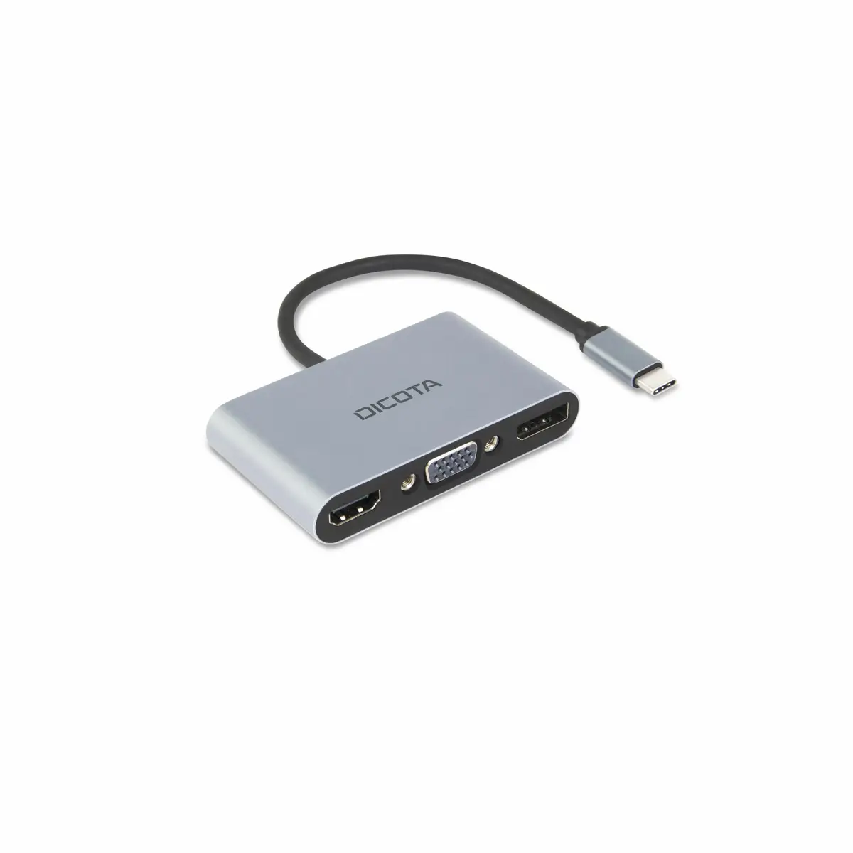USB-C Portable 5-in1 Docking Station 4K HDMI/DP PD Silber