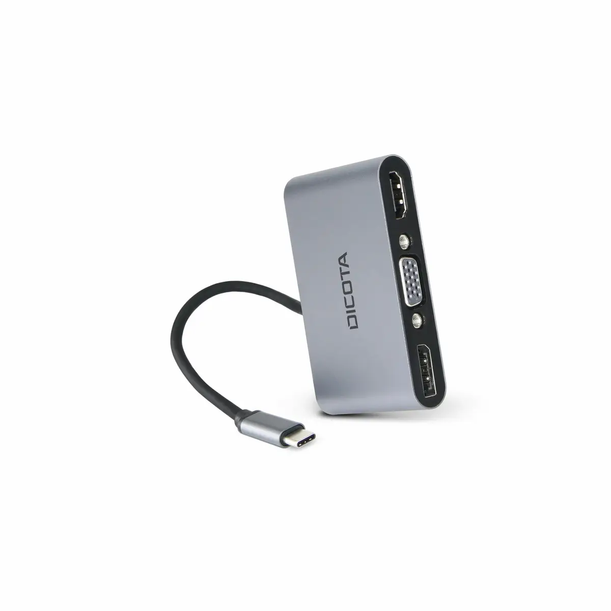 USB-C Portable 5-in1 Docking Station 4K HDMI/DP PD Silber