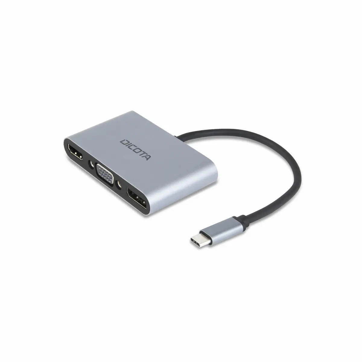 USB-C Portable 5-in1 Docking Station 4K HDMI/DP PD Silber