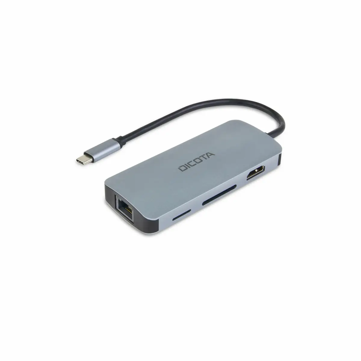 USB-C 8-in-1 Dockingstation Multi Hub 4K PD 100W Silber