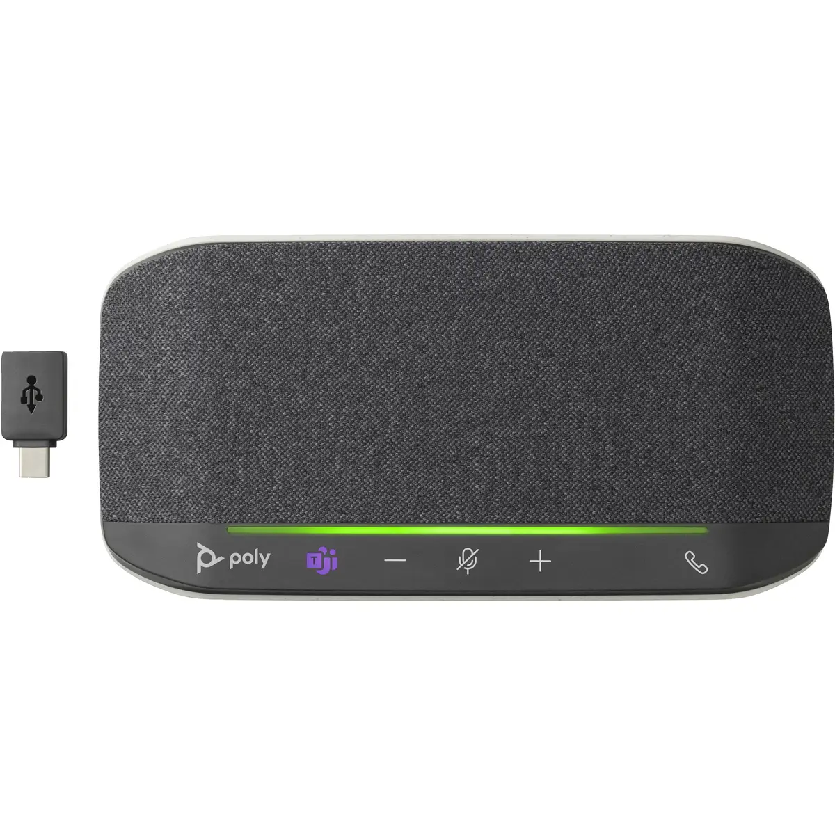 Poly Sync 10-M Freisprechtelefon kabelgebunden USB-A USB-C Silber Zertifiziert für Microsoft Teams