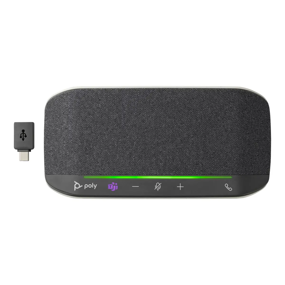 Poly Sync 10-M Freisprechtelefon kabelgebunden USB-A USB-C Silber Zertifiziert für Microsoft Teams