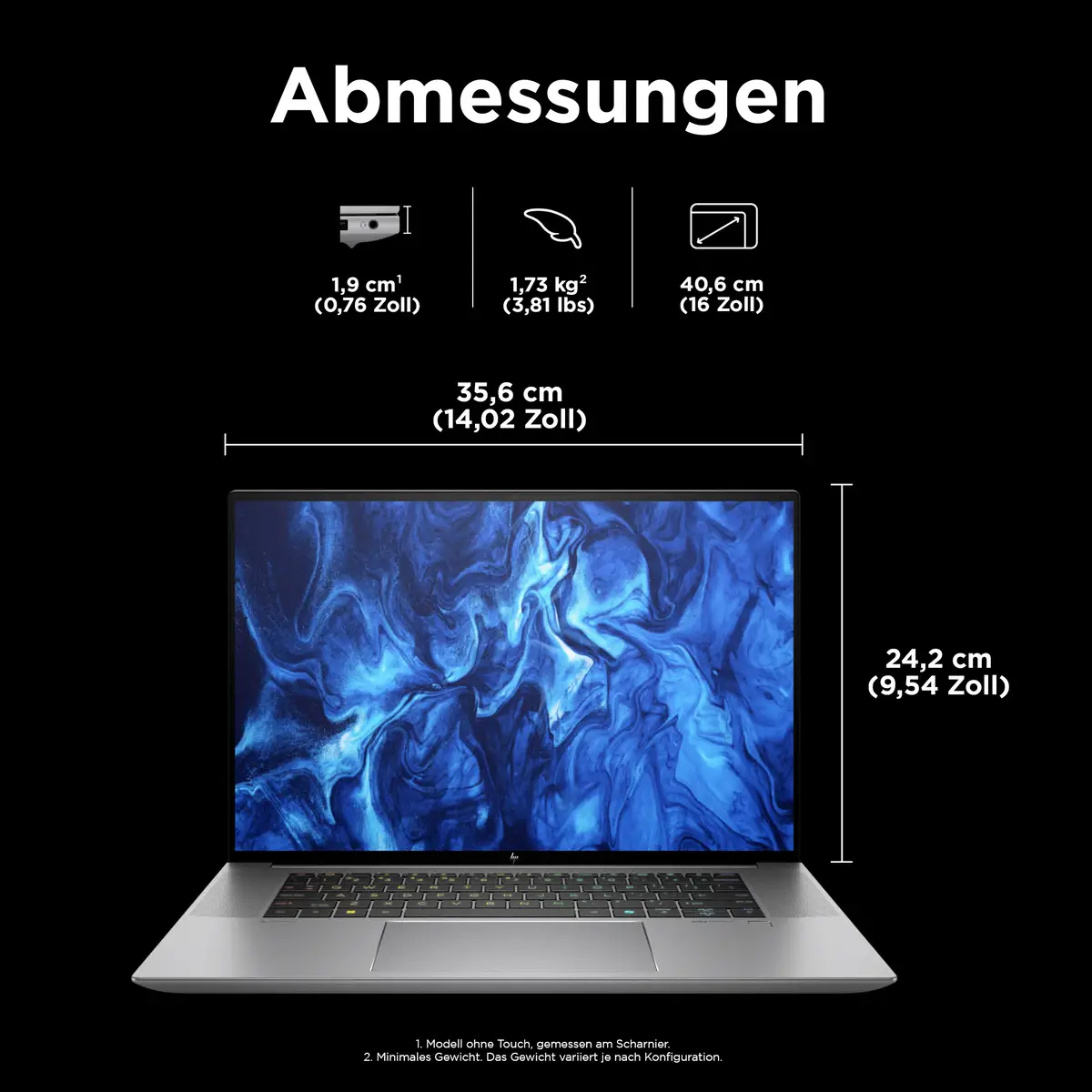 ZBook Studio G11, Intel Core Ultra 9, 40,6 cm (16"), 3840 x 2400 Pixel, 32 GB, 1 TB, Windows 11 Pro