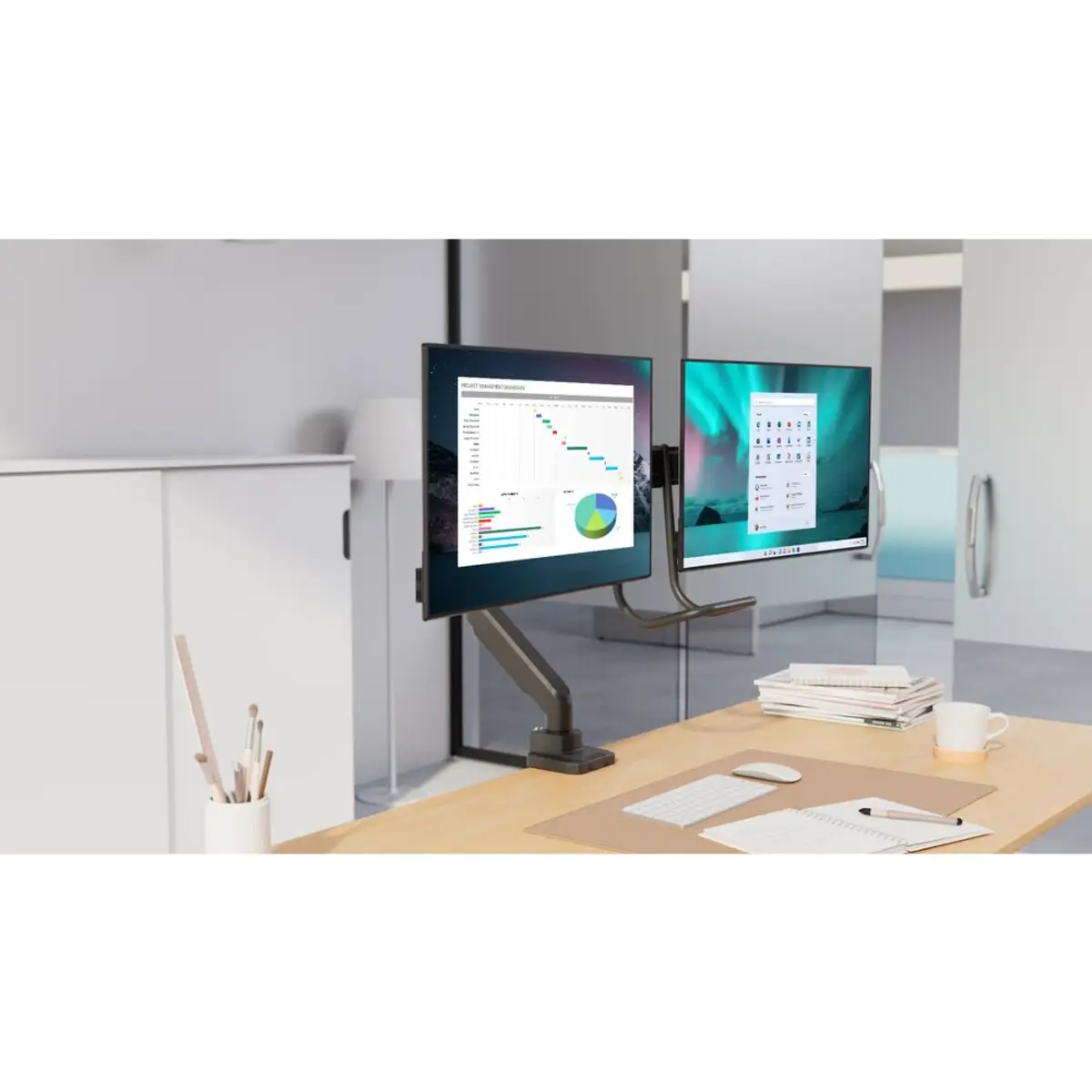 SmartFit Tischmontage für 2 Monitore