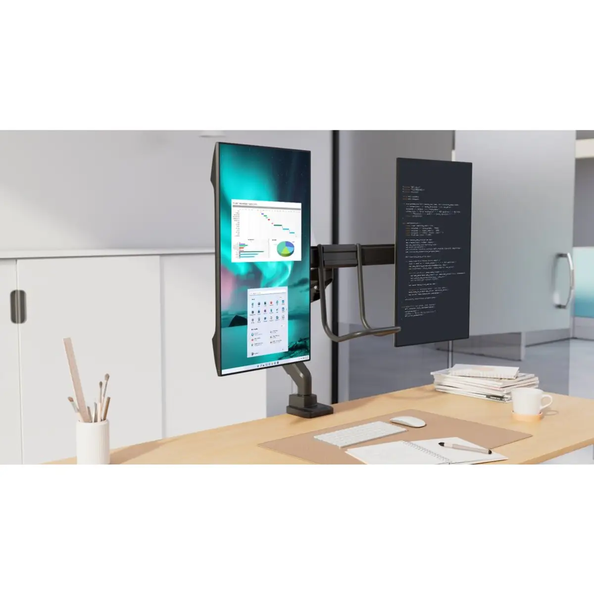 SmartFit Tischmontage für 2 Monitore