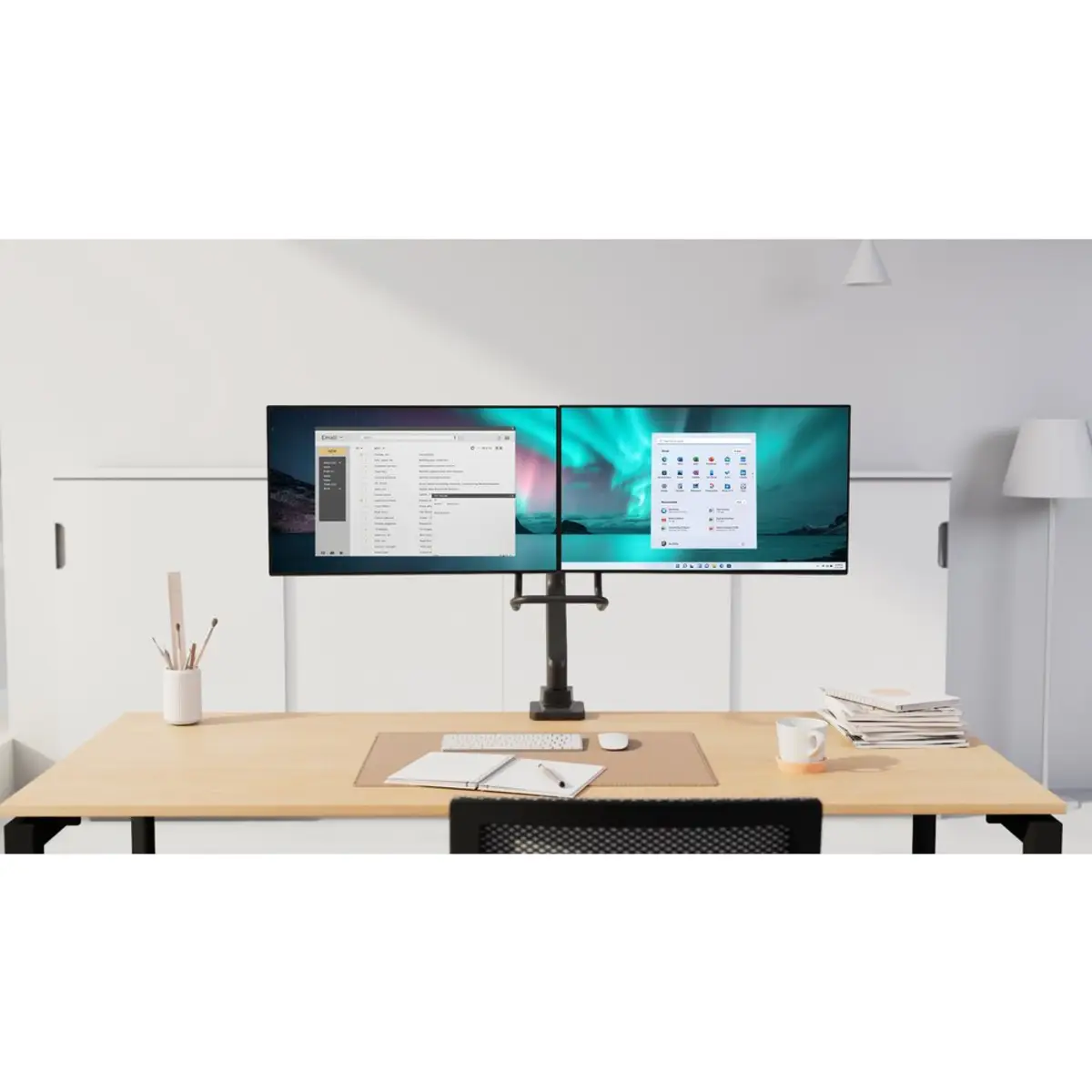 SmartFit Tischmontage für 2 Monitore