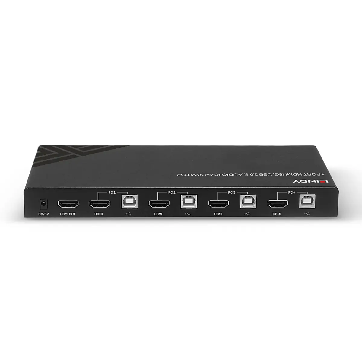 4 Port KVM Switch HDMI 4K60, USB 2.0 & Audio