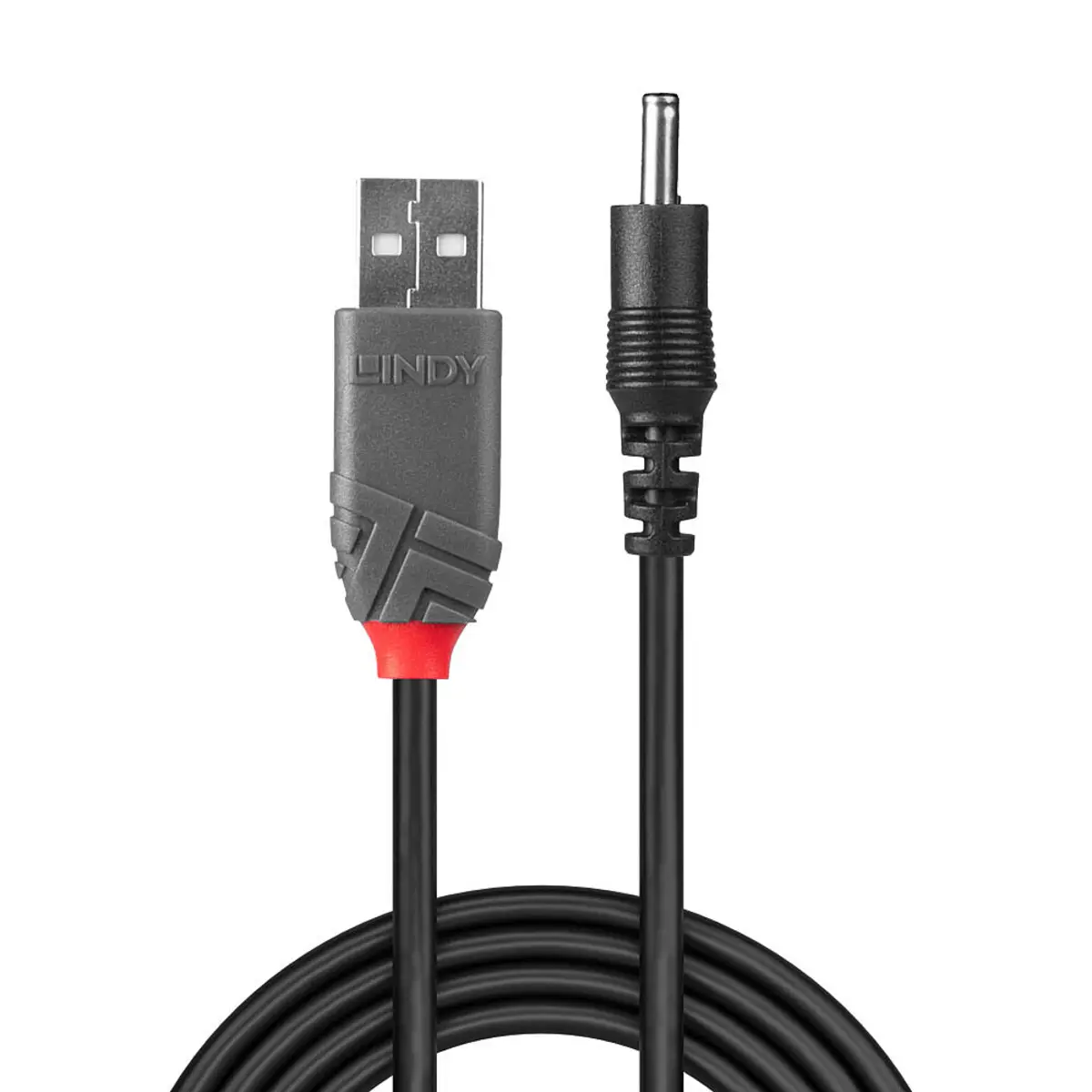 Adapterkabel USB A/DC 3,5/1,35 mm Stecker/Stecker Schwarz