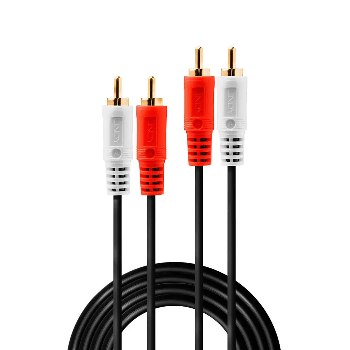 Audio-Kabel 1 m 2 x RCA Rot, Weiß