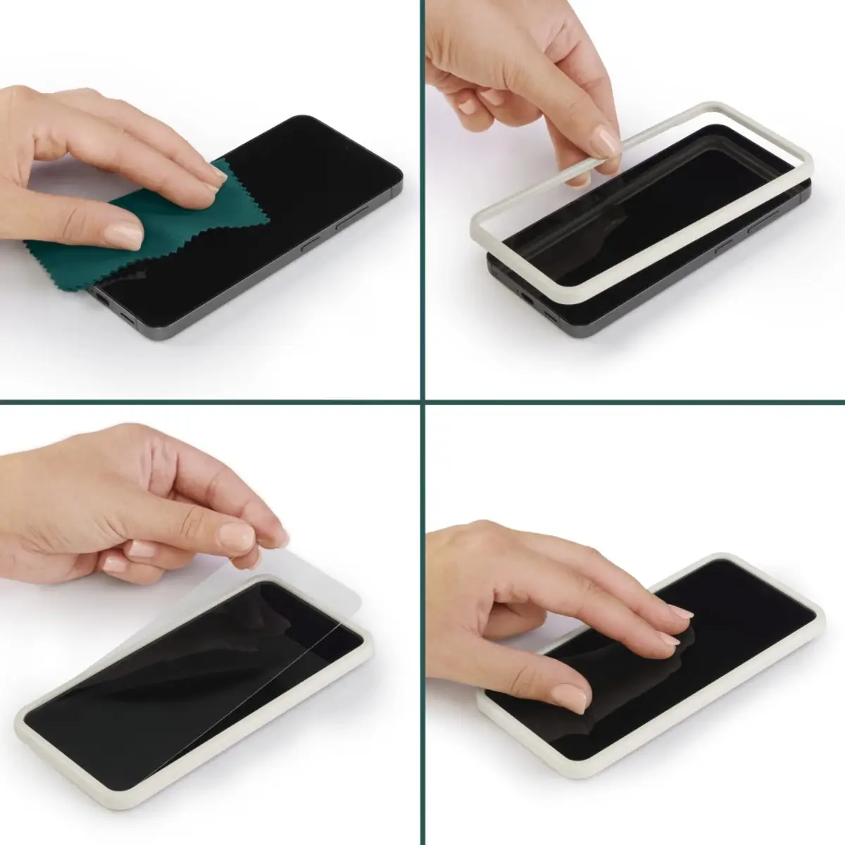 Handy-Schutzglas Clear Protect für Samsung Galaxy S25, Montagehilfe