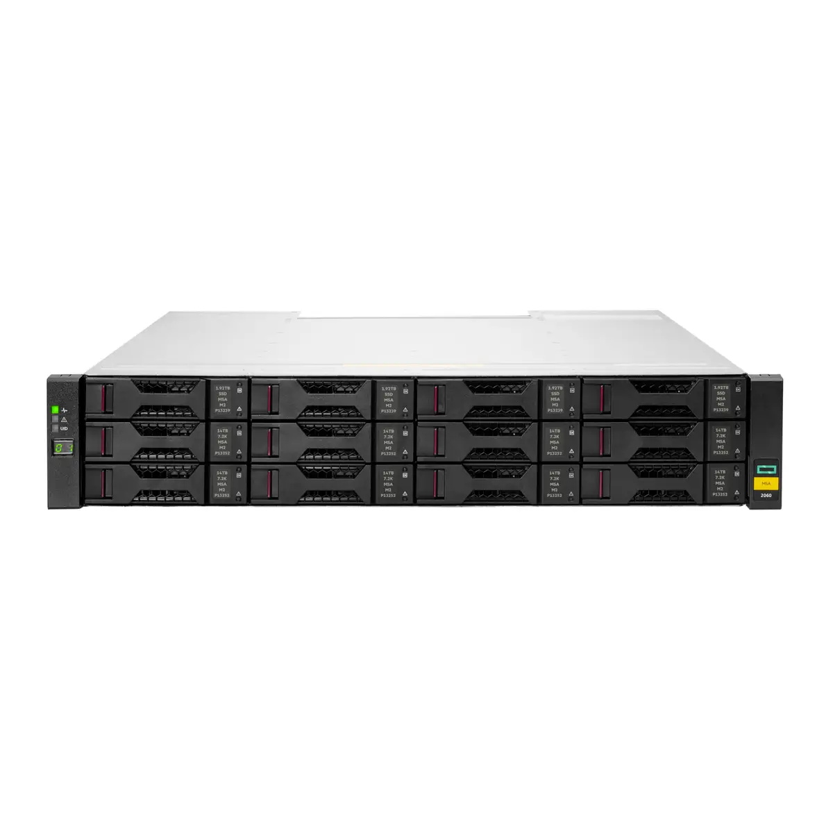 HPE MSA 2060 Disk-Array 0 TB Rack (2U) Schwarz, Silber
