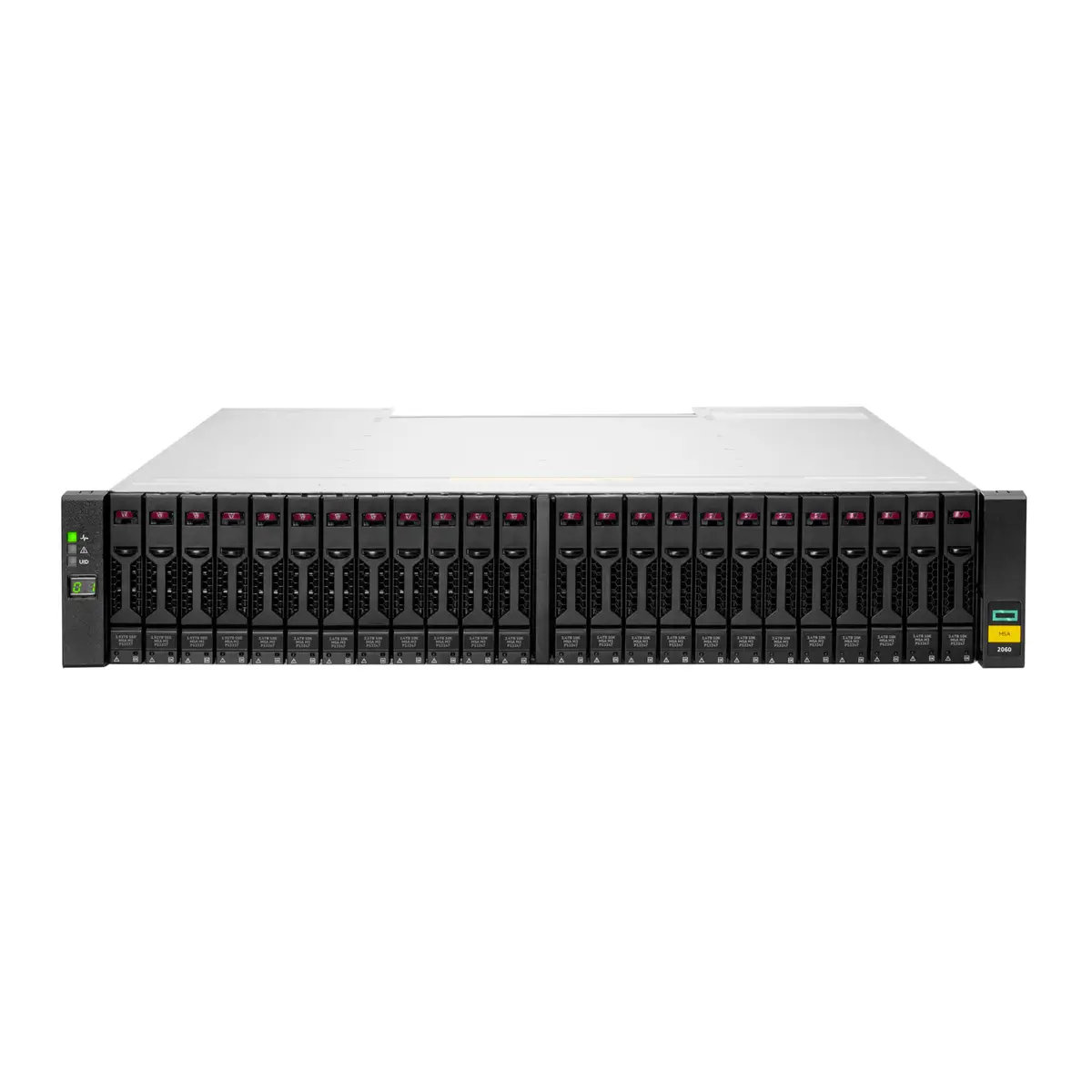 HPE MSA 2060 Disk-Array 0 TB Rack (2U) Silber, Schwarz