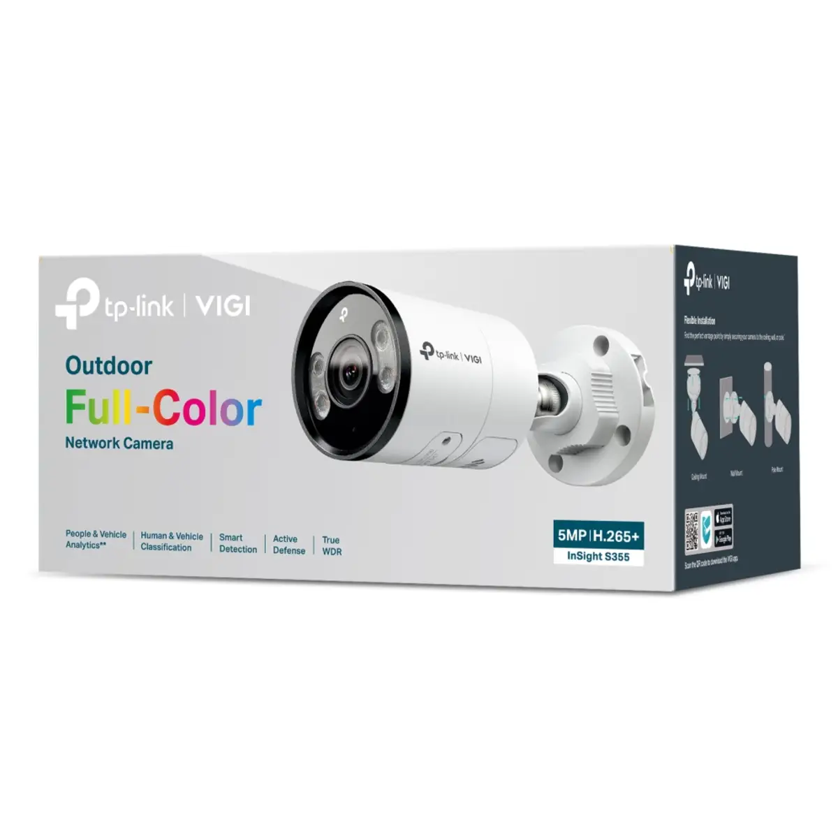 TP-LINK Insight S355 IP-Sicherheitskamera Draußen Kabelgebunden 64 m 120 dB Wand