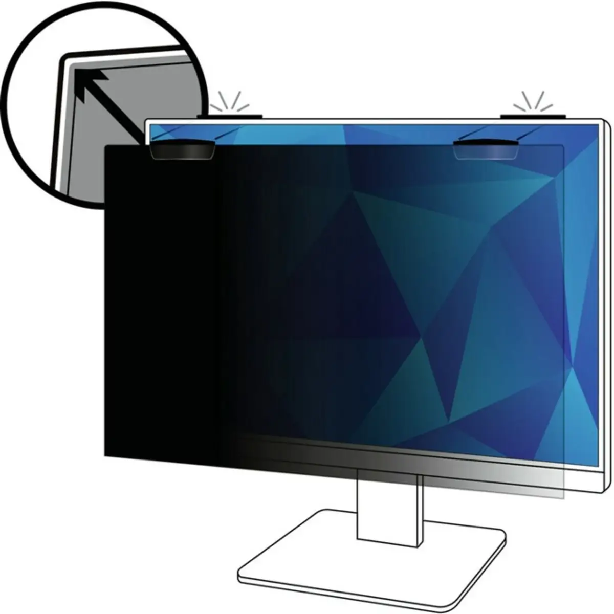 Blickschutzfilter PF250W9EM für 63,5cm (25'') Displays Wide 2-Wege entfernbar magnetisch Format 16:9