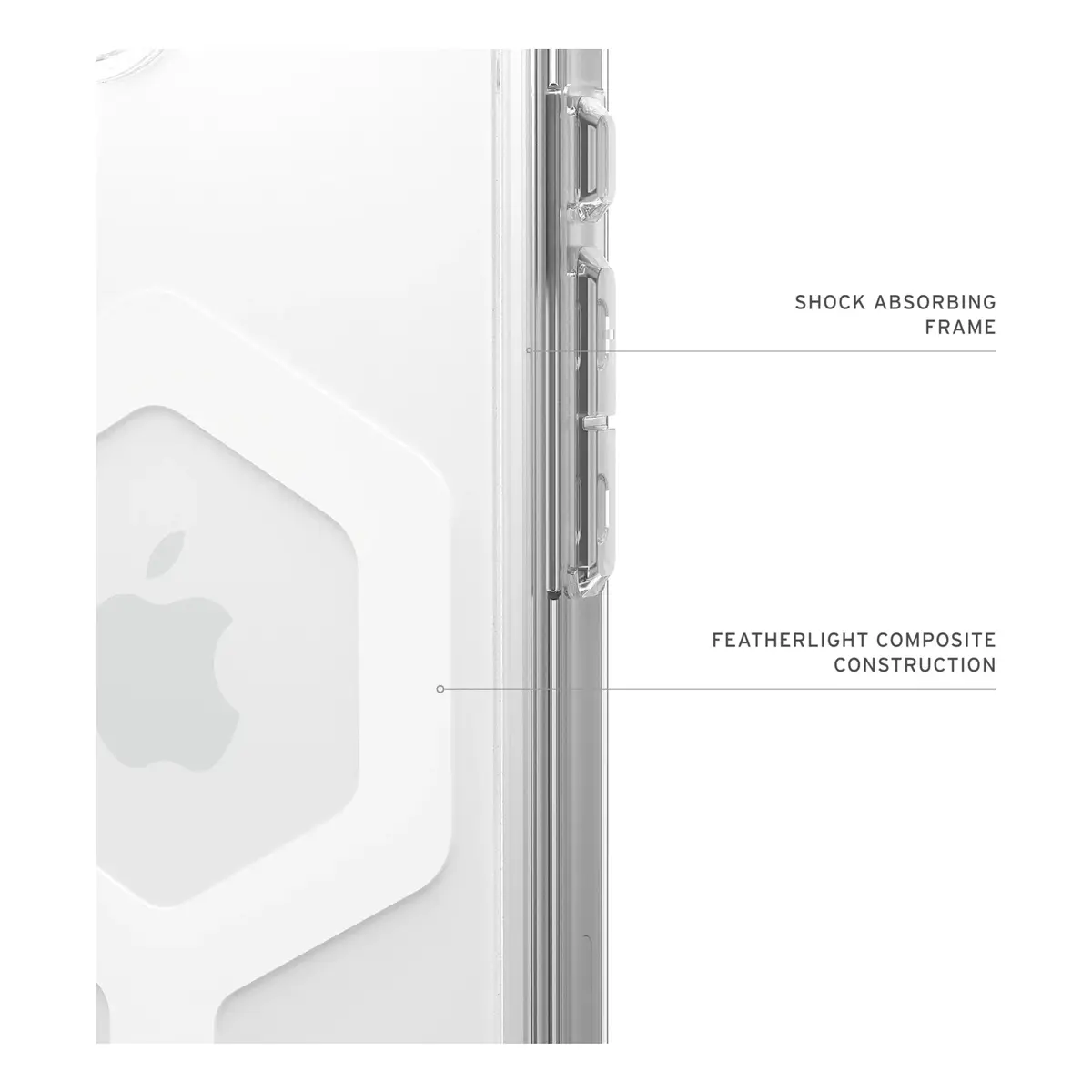 Plyo MagSafe Case Apple iPhone 16e ice (transparent)/weiß