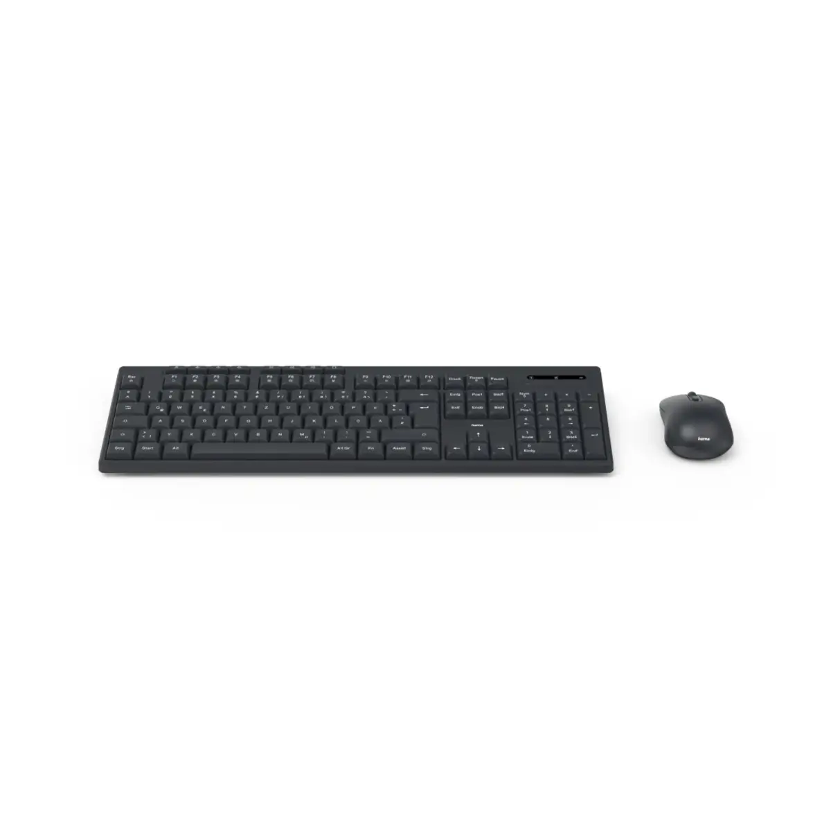 Funktastatur mit Maus WKM-200, kabellos, 8 Media-Tasten, Schw., QWERTZ DE