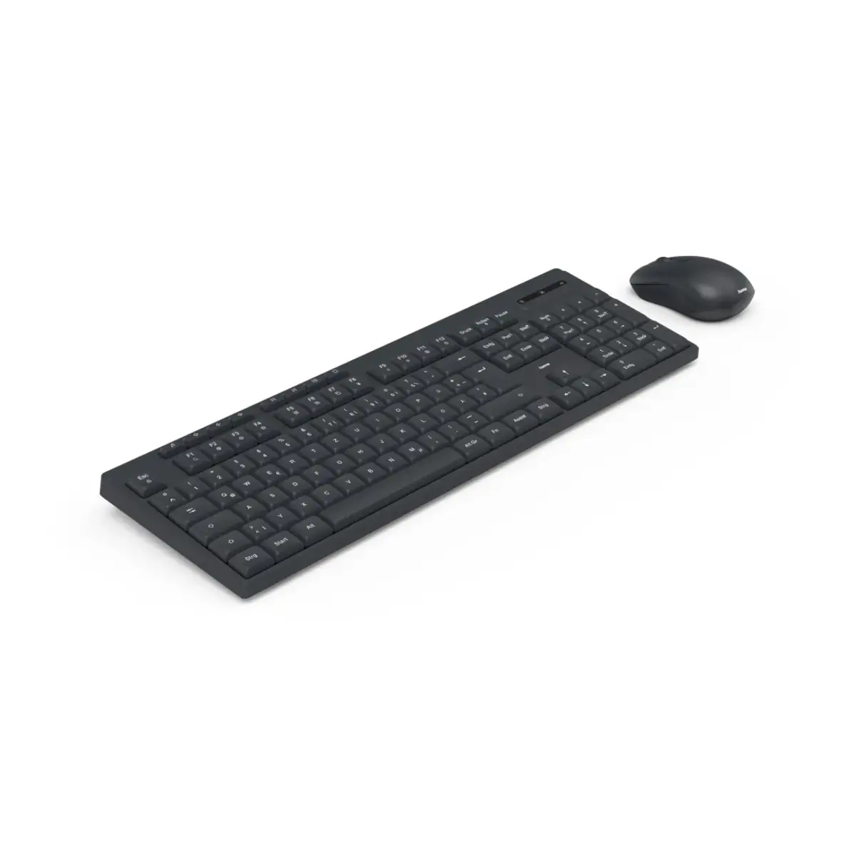 Funktastatur mit Maus WKM-200, kabellos, 8 Media-Tasten, Schw., QWERTZ DE