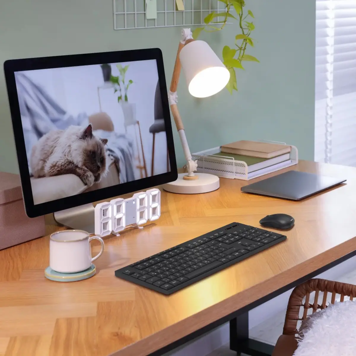 Funktastatur mit Maus WKM-200, kabellos, 8 Media-Tasten, Schw., QWERTZ DE