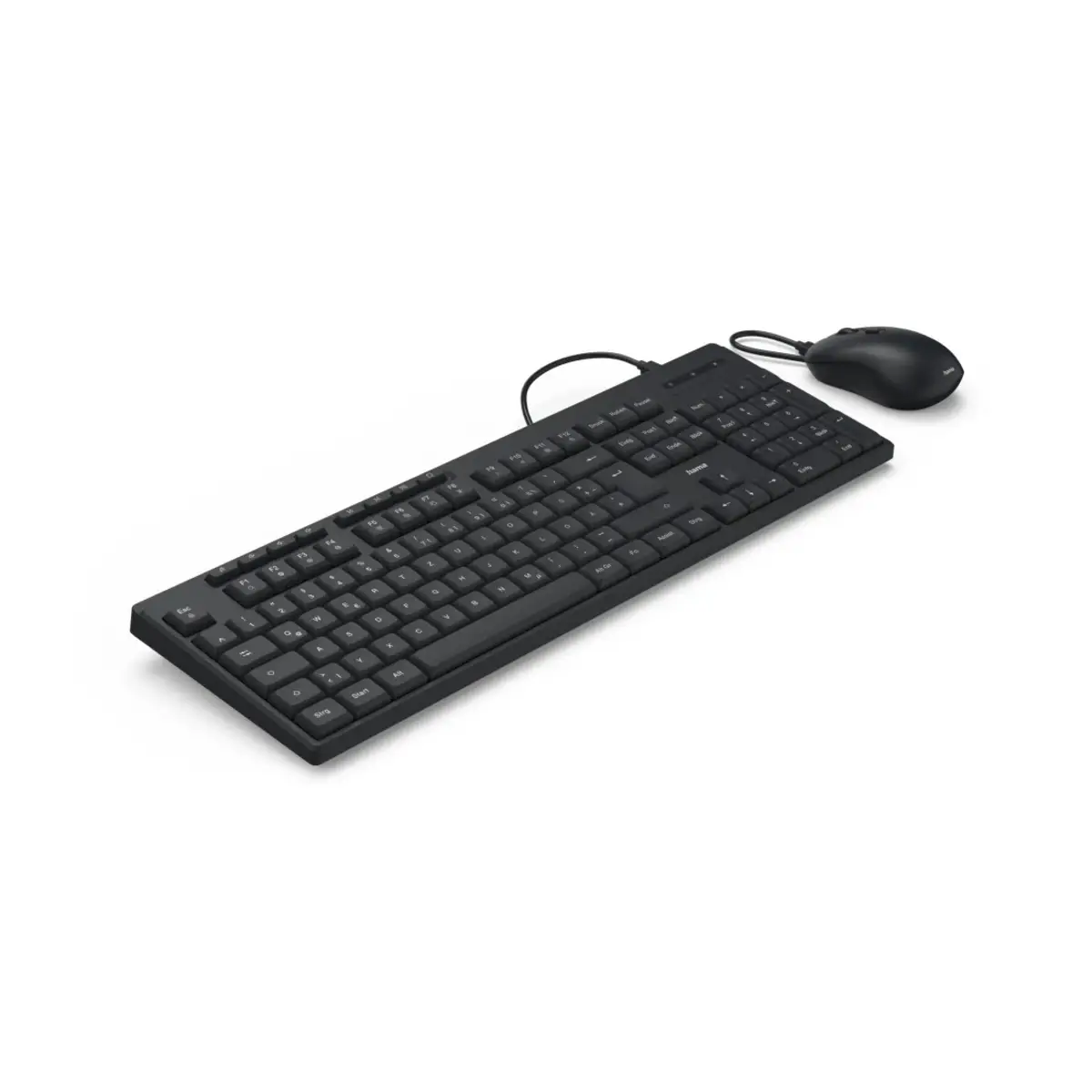 USB-Tastatur-Maus-Set CKM-200, kabelgebunden, Media-Tasten, SW, QWERTZ DE