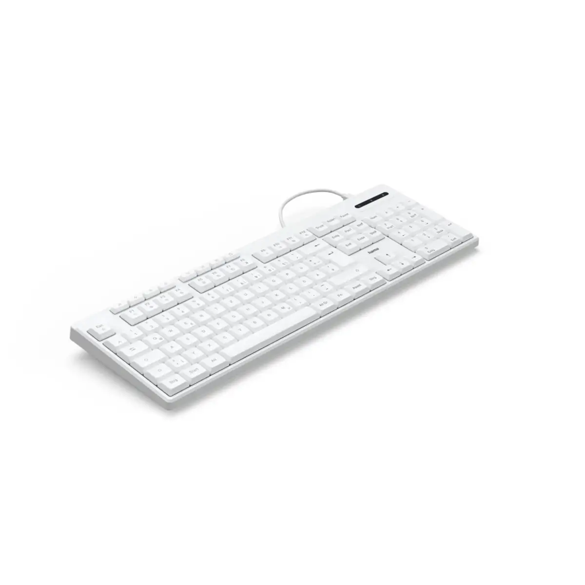USB-Tastatur CK-200, kabelgebunden, 8 Media-Tasten, Weiß, QWERTZ DE