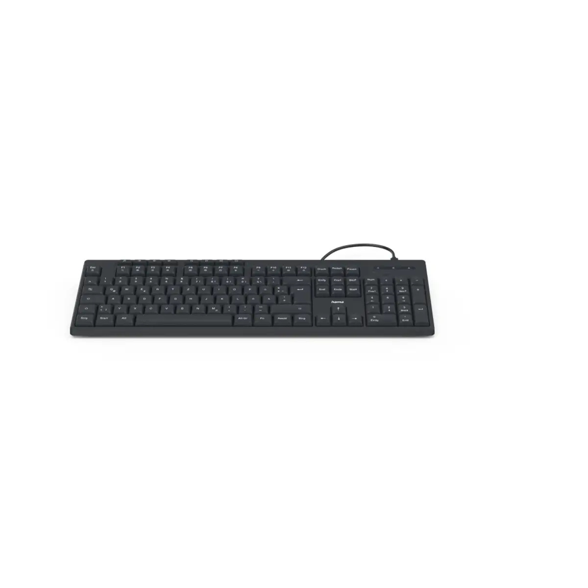 USB-Tastatur CK-200, kabelgebunden, 8 Media-Tasten, Schwarz, QWERTZ DE