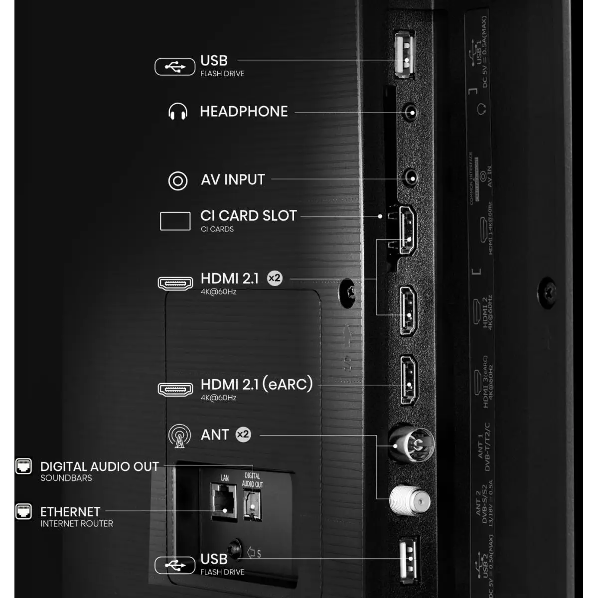 Smart-TV 75E77NQ 75" 4K UHD 3840x2160 16:9 400 cd/m² Schwarz