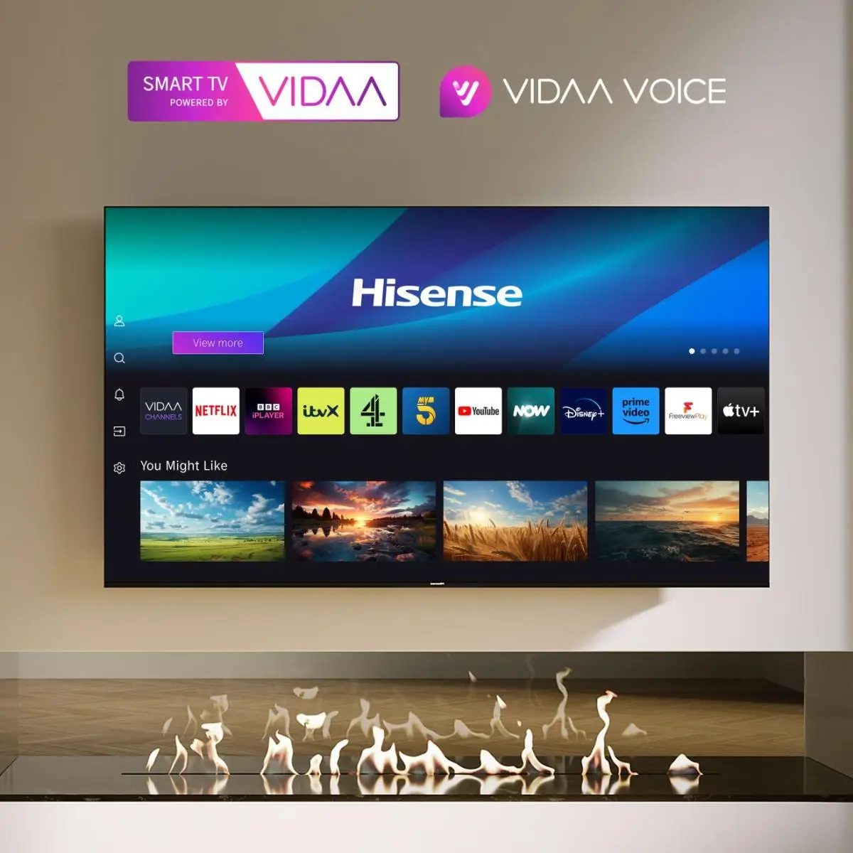 Smart-TV 55A6N 55" 4K UHD 3840x216 16:9 1400:1 300 cd/m² 8 ms Schwarz