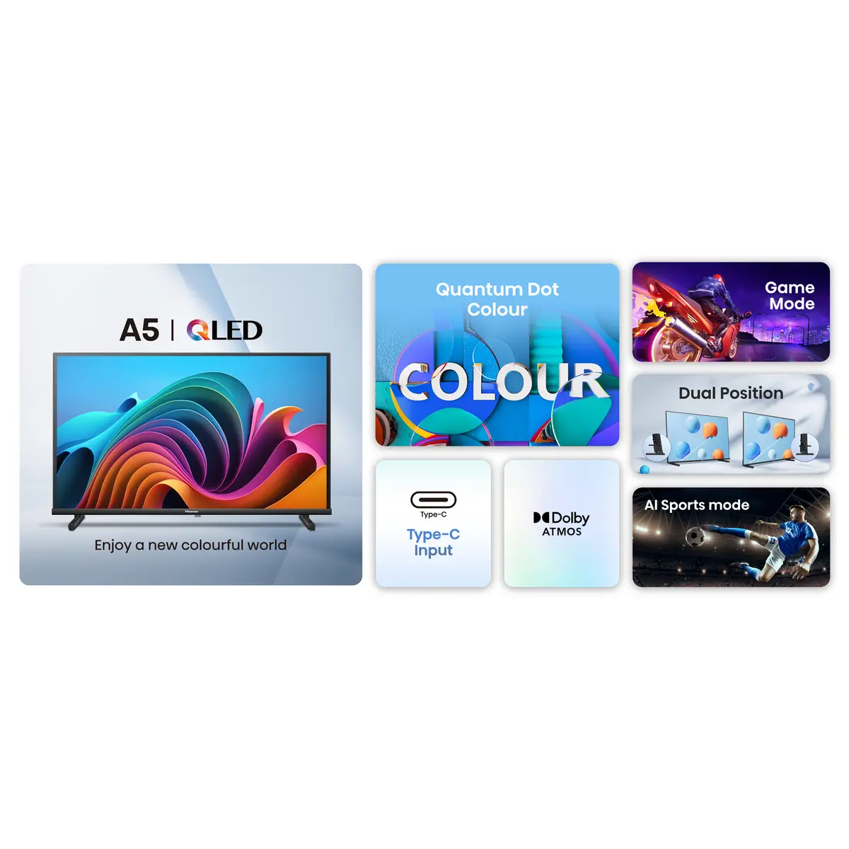 Smart-TV 40A5NQ100 cm 40" 1920x10804K UHD 16:09 230 cd/m² 20ms Schwarz