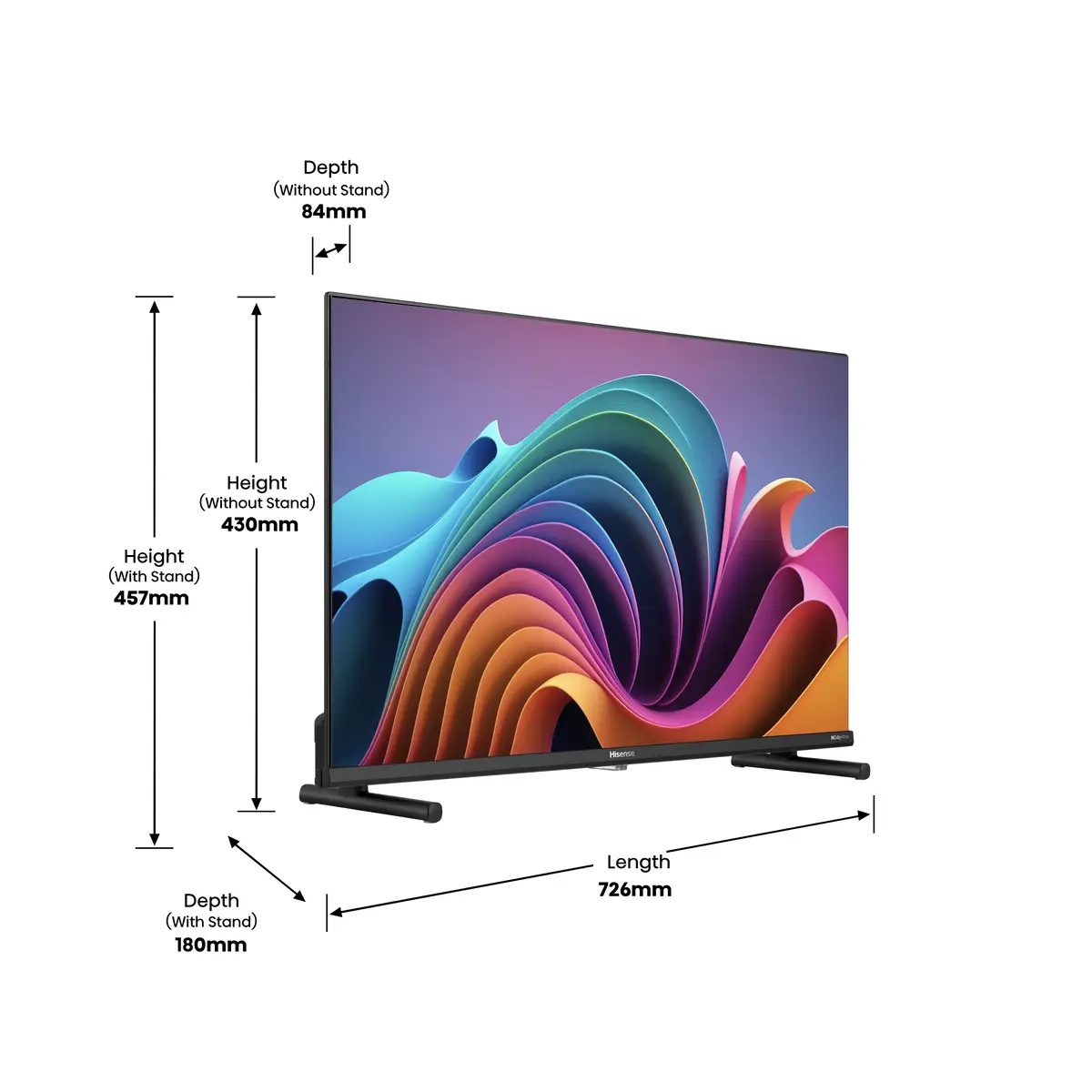 Smart-TV 32A5NQ81 cm 32" 1920x10804K UHD 16:09 230 cd/m² 20ms Schwarz
