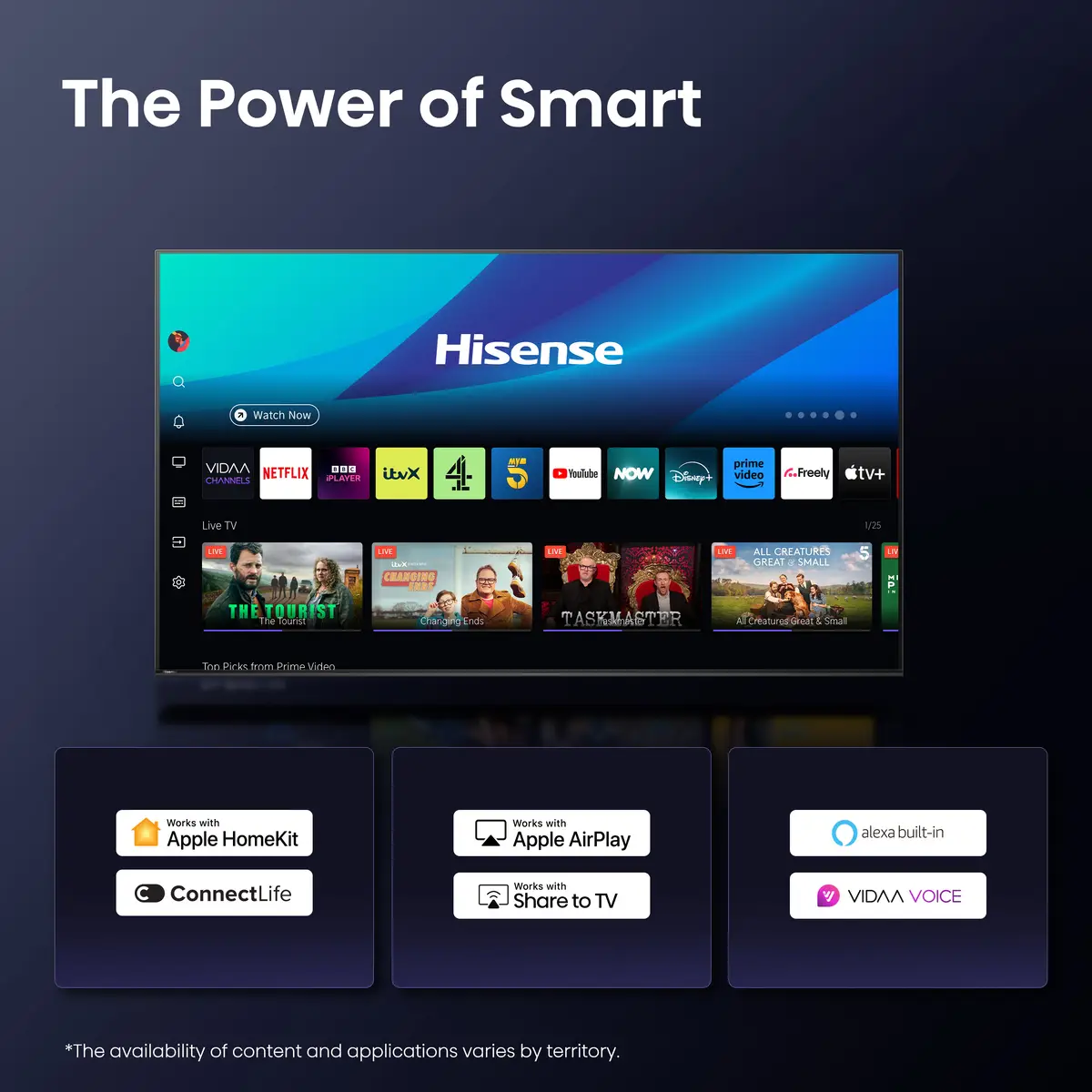 Mini Smart-TV 50U7Q126 cm 50" 3840x21604K UHD 144Hz HDR10+ Dolby Atmos DTS Virtual X-Decodierung VIDAA Smart OS Serie:U7Q