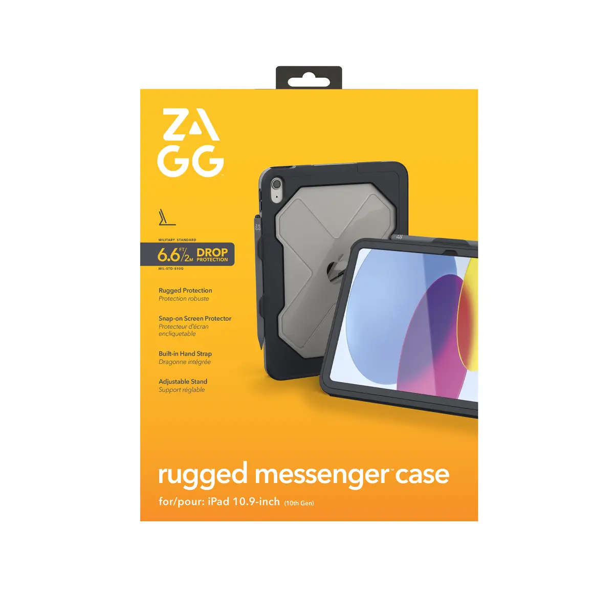 Rugged Messenger Hülle für iPad 10,9" (10. Gen.) Charcoal