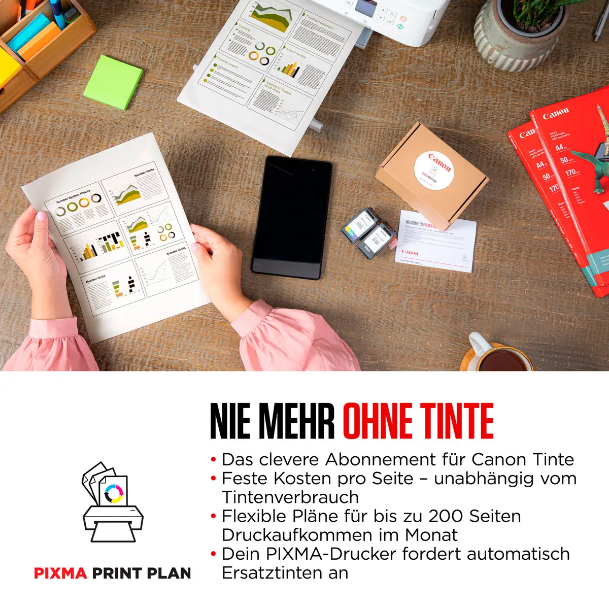 PIXMA TS7450i 3-in-1 WLAN-Farb-Multifunktionssystem, Schwarz
