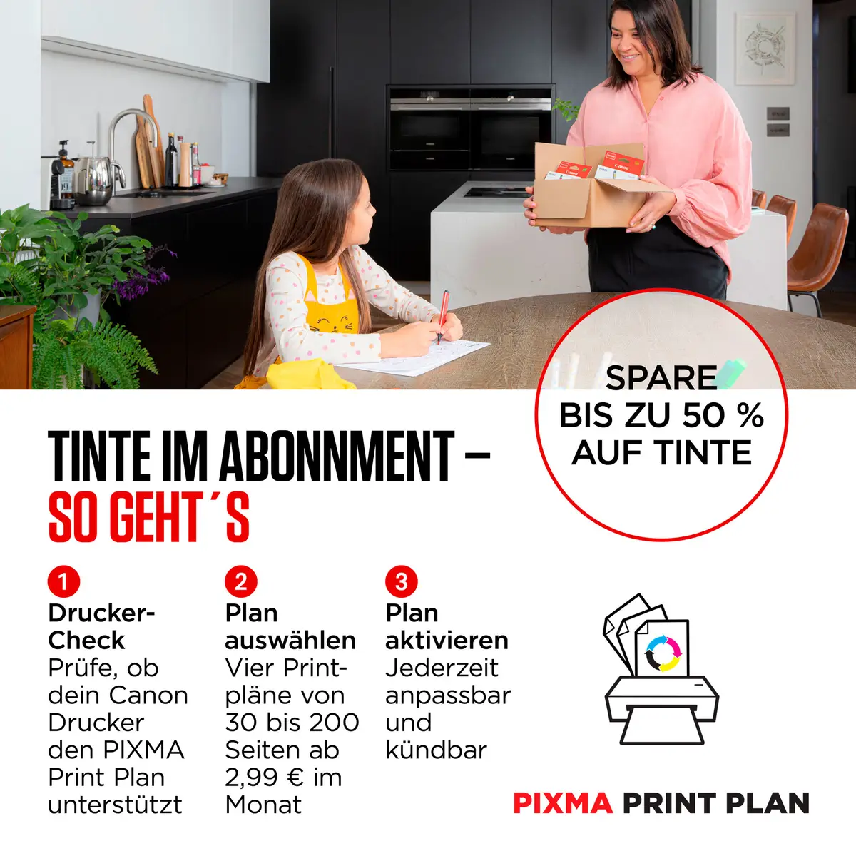 PIXMA TS7450i 3-in-1 WLAN-Farb-Multifunktionssystem, Schwarz