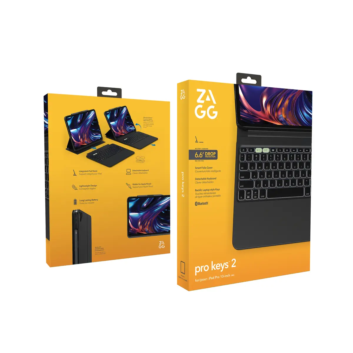 KB Pro Keys 2 Apple iPad Pro 13 (M4) Schwarz (Deutsch)