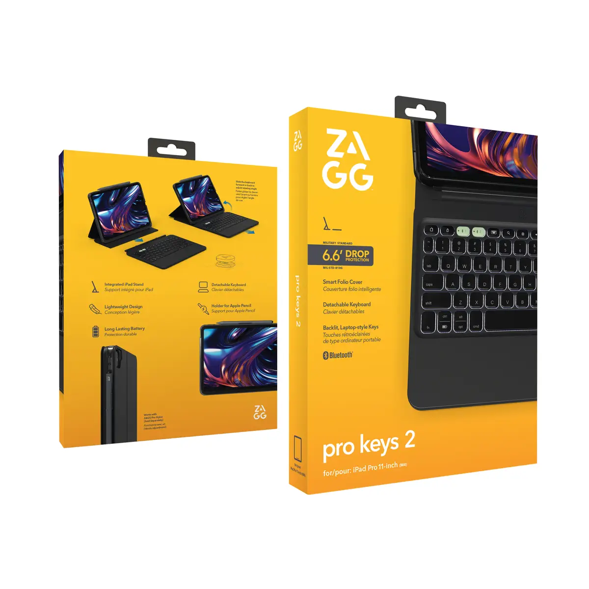 KB Pro Keys 2 Apple iPad Pro 11 (M4) Schwarz (Deutsch)