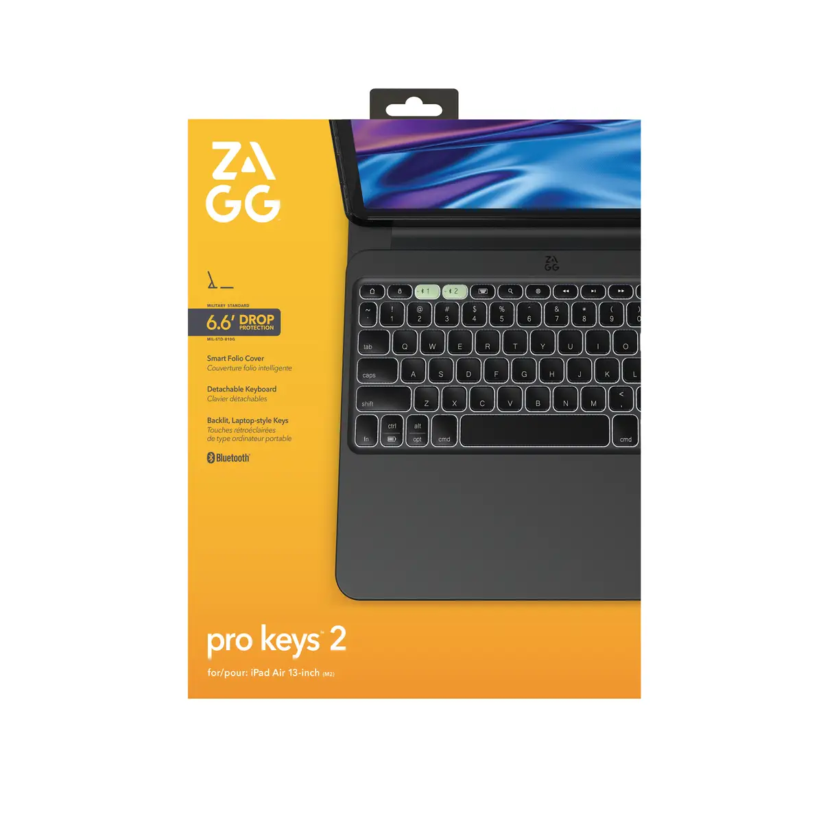 KB Pro Keys 2 Apple iPad Air 13 (M2/M3) Schwarz (Deutsch)