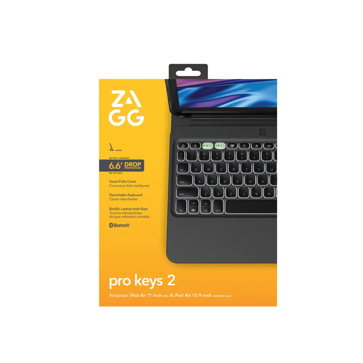 KB Pro Keys 2 Apple iPad Air 11 (M2/M3) Schwarz (Deutsch)