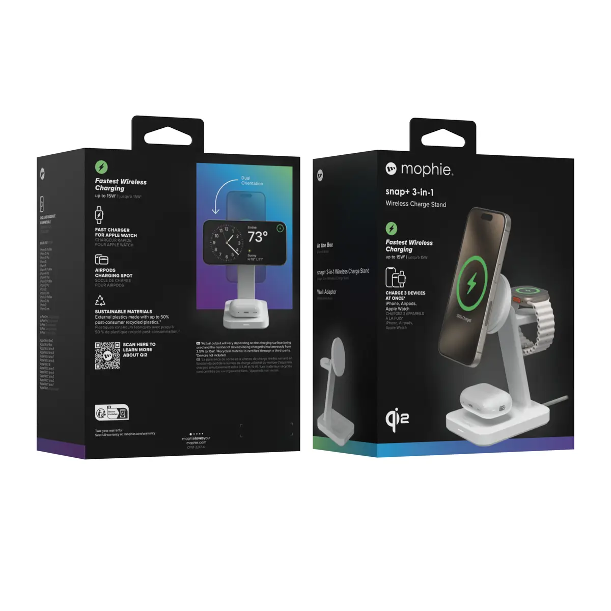 -Snap+3-in-1 Wireless Charge stand Qi2-White-EU