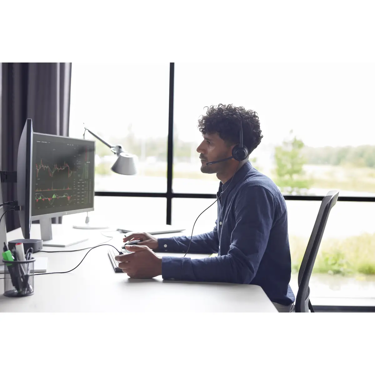 POLY EncorePro 310 Kopfhörer Kabelgebunden Kopfband Büro/Callcenter USB Typ-C Schwarz