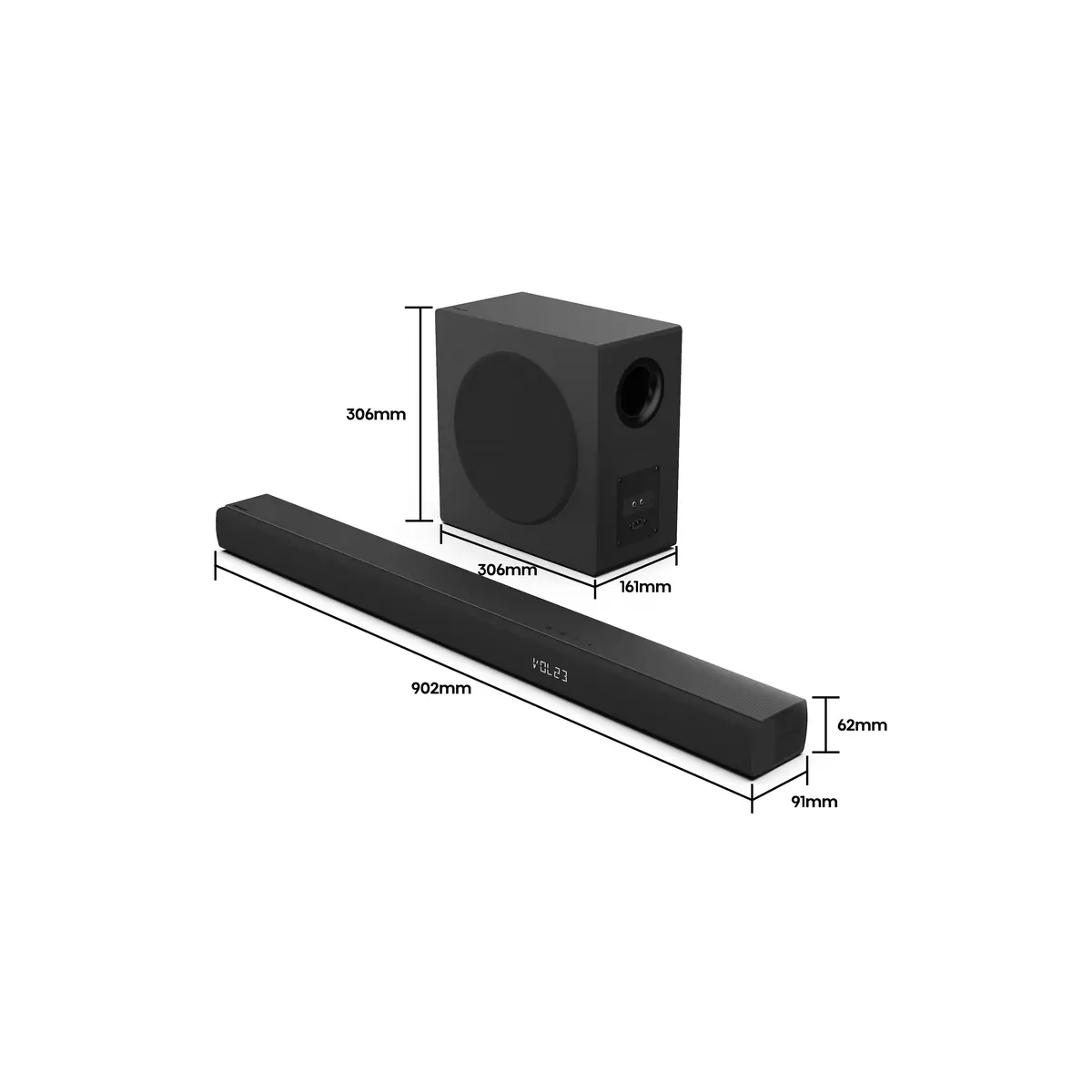 HS3100 Soundbar-Lautsprecher Schwarz 3.1 Kanäle 480 W