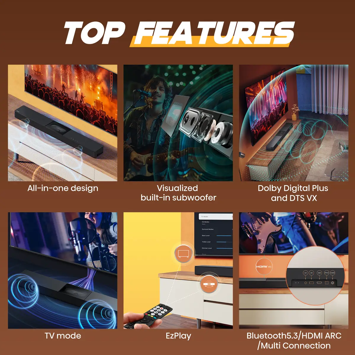HS2000 Soundbar-Lautsprecher 2.1 Kanäle 240 W