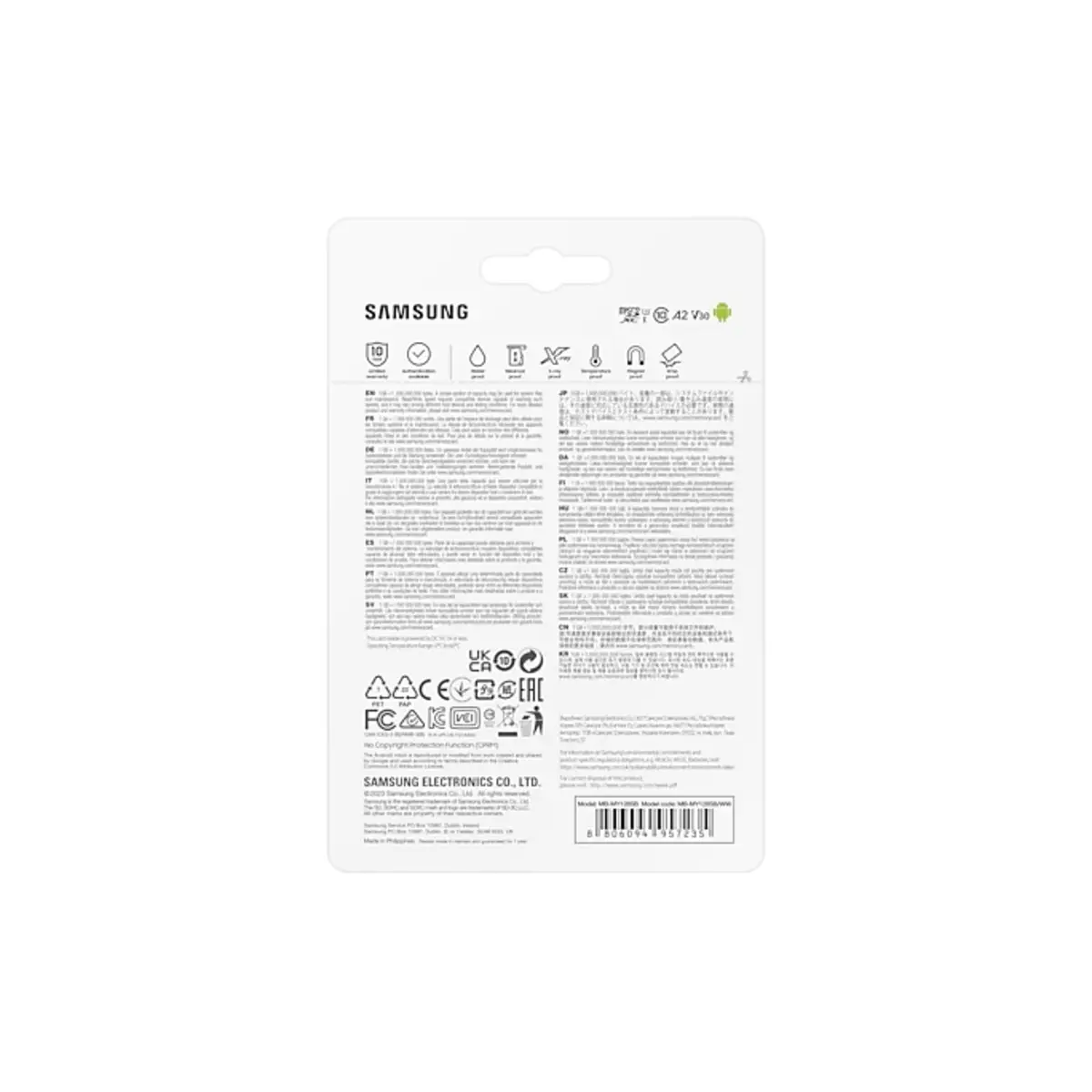 MB-MY128SB/WW, 128 GB, MicroSDXC, UHS-I, 200 MB/s, 130 MB/s, Class 3 (U3)