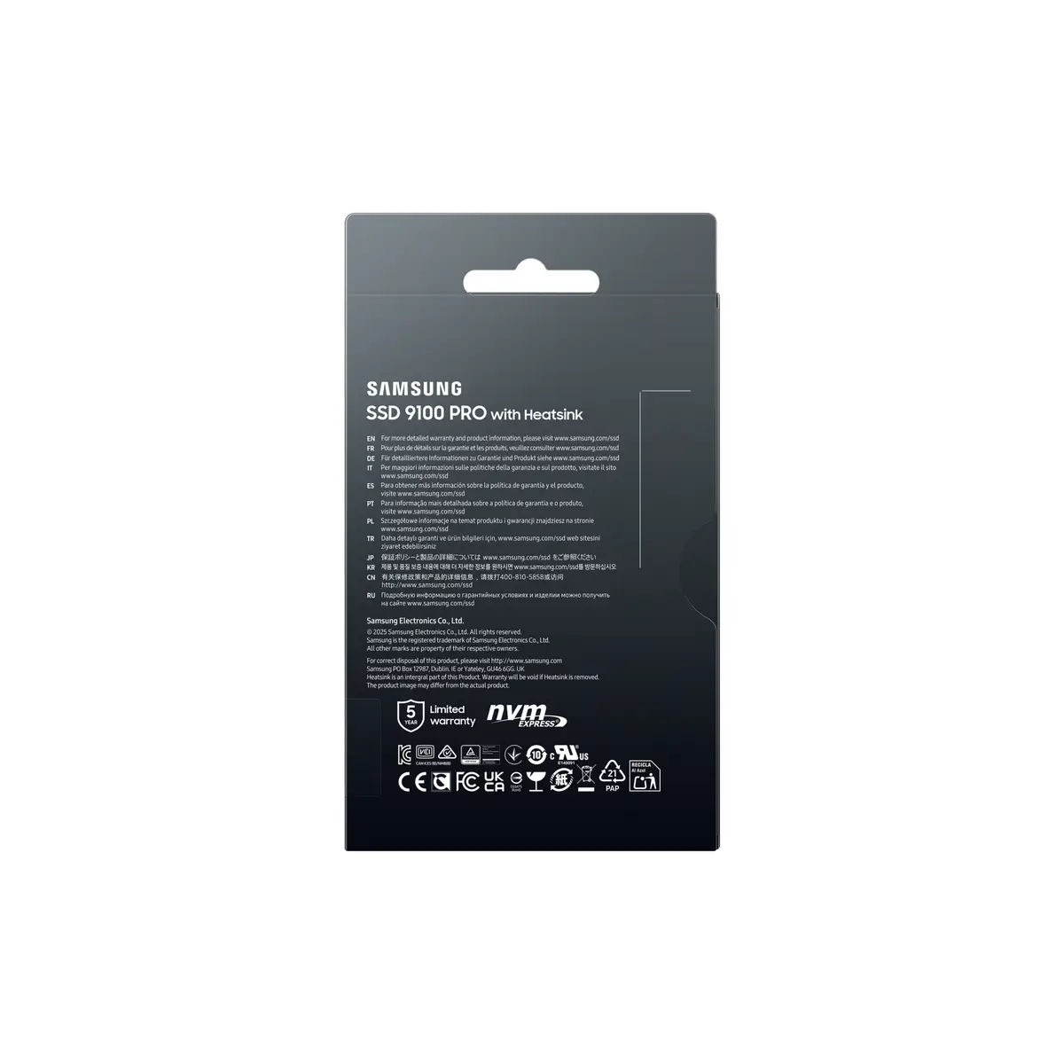 SSD 9100 PRO Heatsink PCIe 5.0 NVMe M.2
