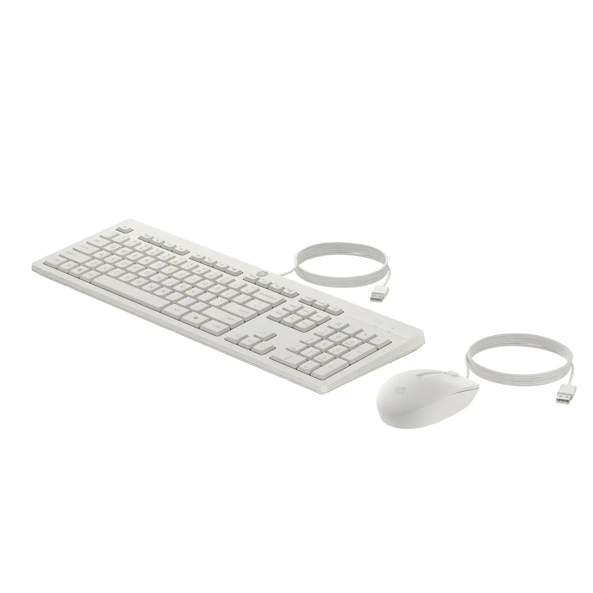 225 Maus und Tastatur (kabelgebunden), Volle Größe (100%), Kabelgebunden, USB, Weiß, Maus enthalten