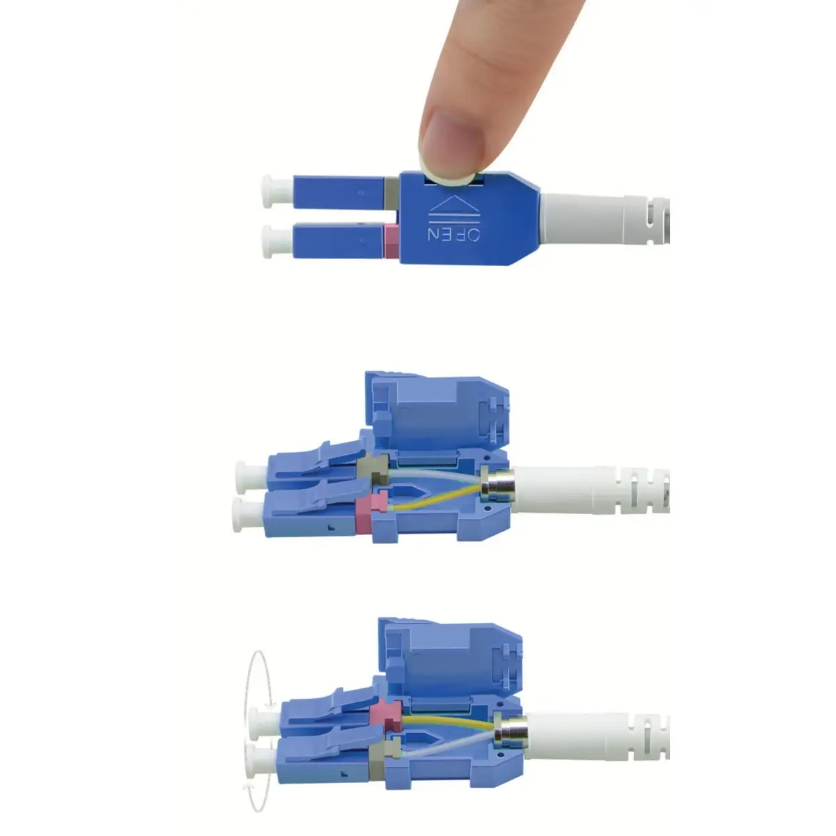 Patch-Kabel LC Single-Modus (M) zu LC Single-Modus (M) 3 m 2 mm Glasfaser Duplex 9/125 Mikrometer halogenfrei Uniboot Gelb