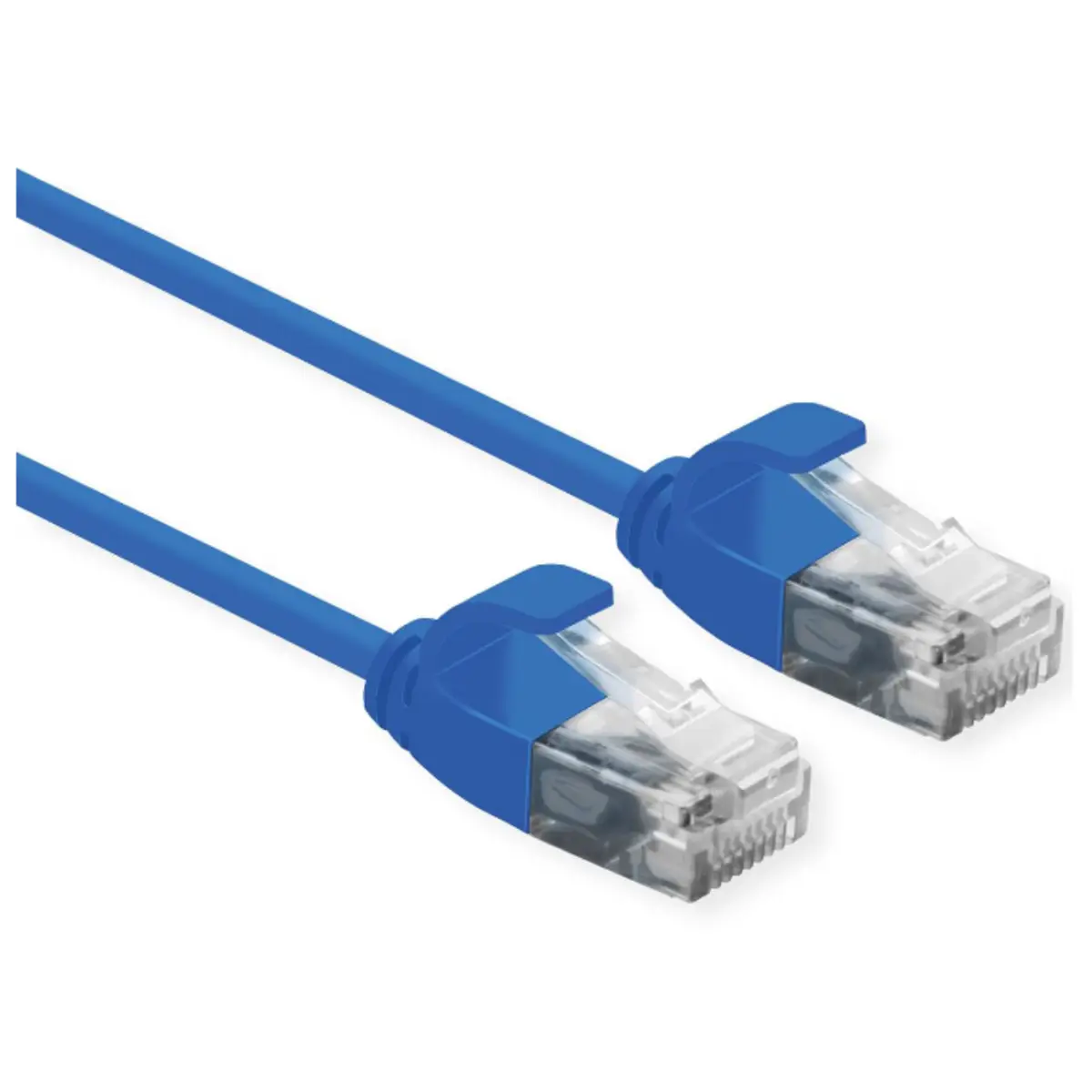 Patch-Kabel RJ-45 (M) zu RJ-45 (M) 1 m UTP CAT 6a halogenfrei geformt Blau